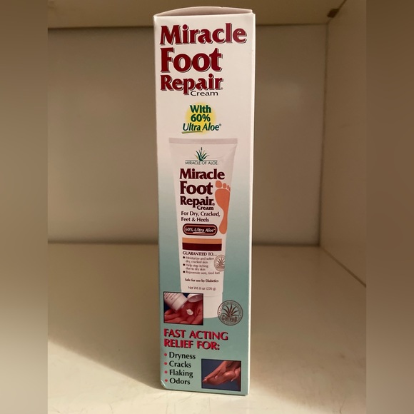 Miracle of Aloe - Miracle Foot Repair Cream - 8 oz. Sealed Tube in Box Free Ship - Picture 2 of 4